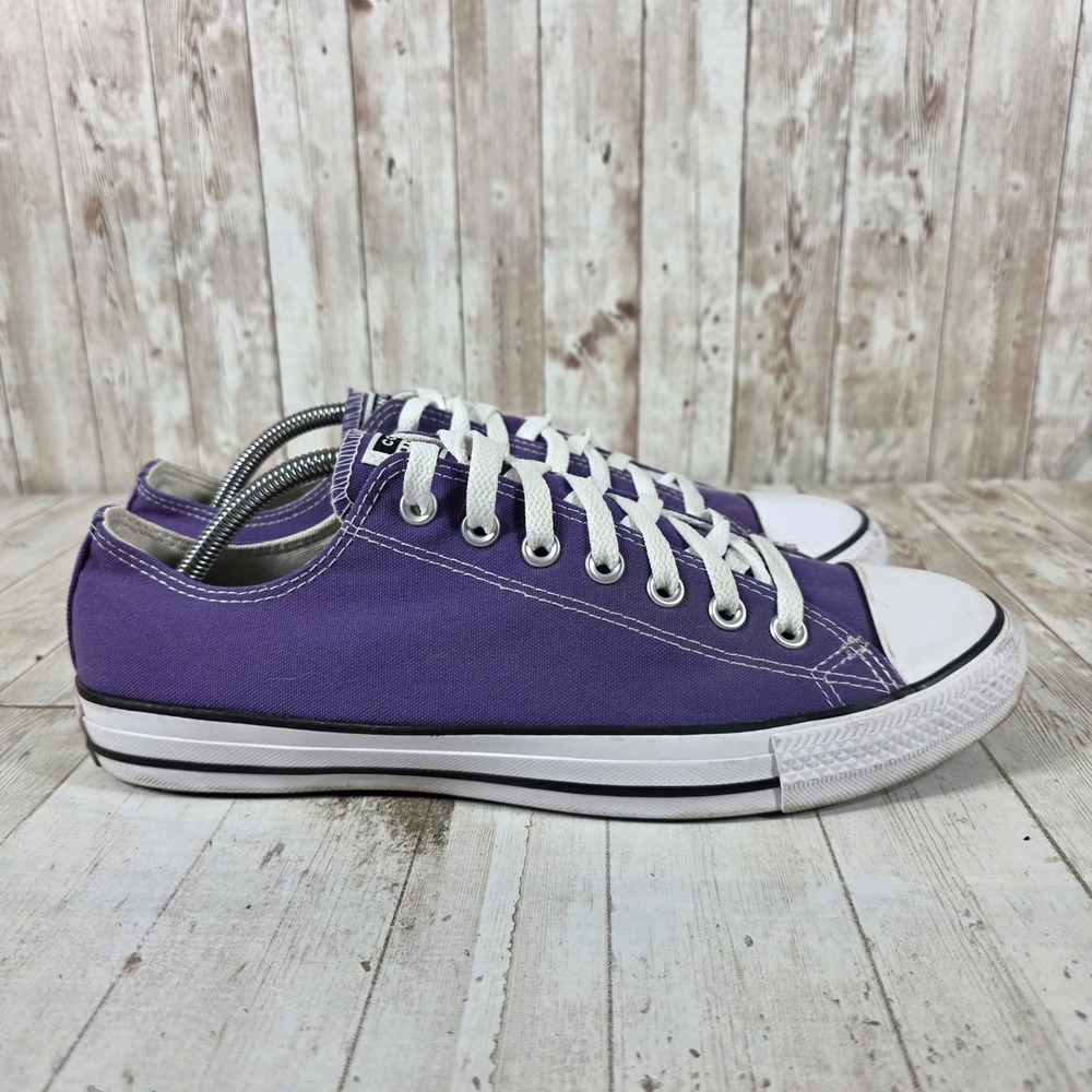Converse Chuck Taylor All Star Low Top Purple Canvas Sneakers 137837F Mens 10